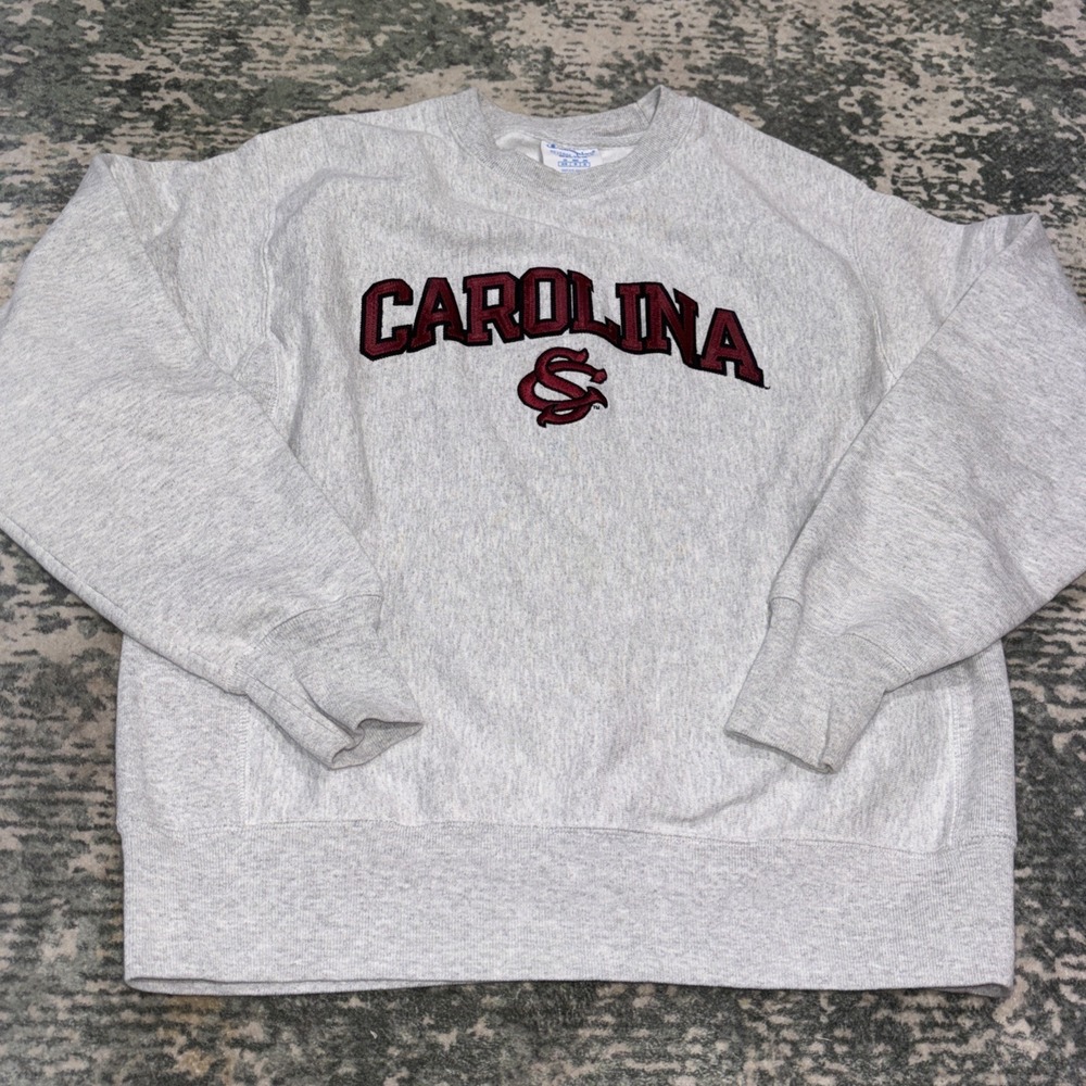 Champion Reverse Weave South Carolina Gamecocks Sweatshirt Crewneck Gray Size M